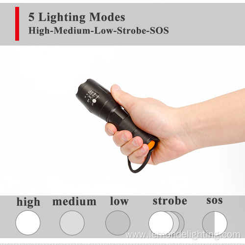 Camping Torch Adjustable Focus Zoom Tactical Flashlight